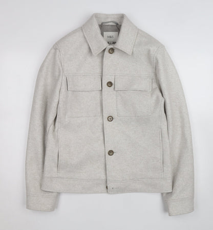 Marks and Spencer Women’s Beige Wool Blend Short Jacket S