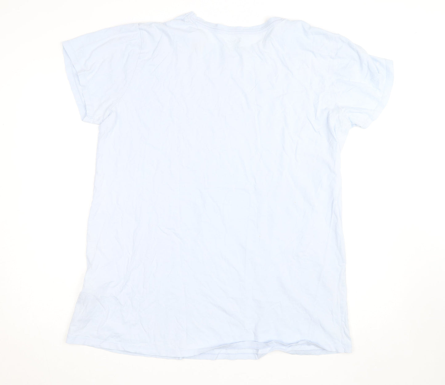 Disney Women's Blue Dumbo Print Short Sleeve Cotton T-Shirt L