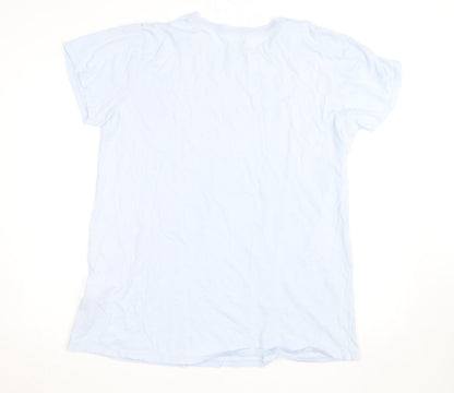 Disney Women's Blue Dumbo Print Short Sleeve Cotton T-Shirt L