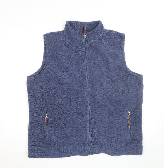 Country Rose Men's Blue Fleece Waistcoat XL Bodywarmer