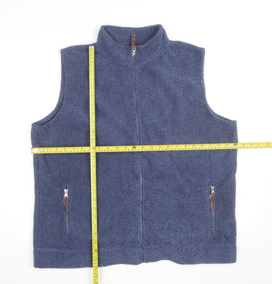Country Rose Men's Blue Fleece Waistcoat XL Bodywarmer