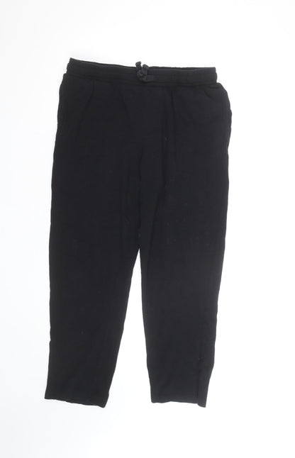 Pure Collection Women Black M Jogger Trousers Cotton Blend