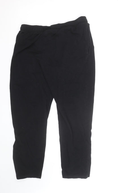 Pure Collection Women Black M Jogger Trousers Cotton Blend