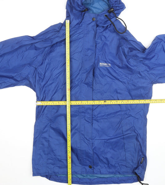 Regatta Men's Blue Waterproof Hooded Rain Jacket UK 12 / 38