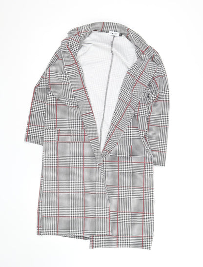 Spotted Women's Grey Check Longline Blazer Size 10 Classic Workwear