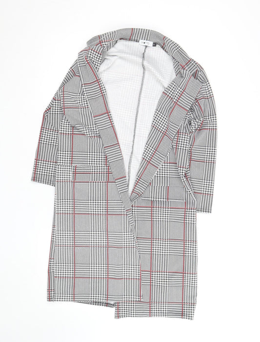 Spotted Women's Grey Check Longline Blazer Size 10 Classic Workwear