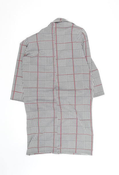 Spotted Women's Grey Check Longline Blazer Size 10 Classic Workwear