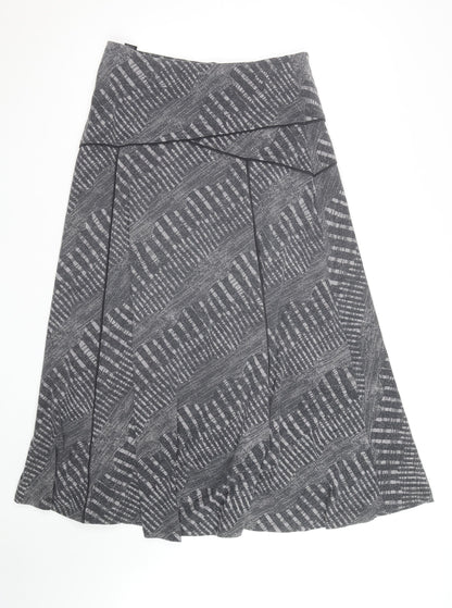 Marks and Spencer Per Una Women's Grey A-Line Midi Skirt Size 12