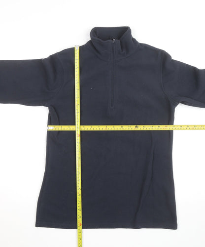 Mountain Warehouse Men’s Black Fleece 1/2 Zip Activewear Jacket M