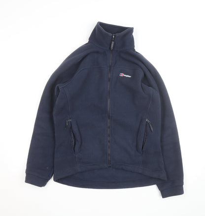 Berghaus Womens Blue Fleece Full Zip Mid-Length Jacket Size 10