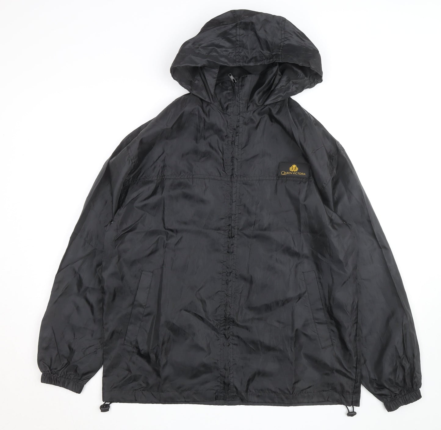 Queen Victoria Mens Black S Windbreaker Hooded Cruise Jacket