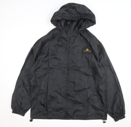 Queen Victoria Mens Black S Windbreaker Hooded Cruise Jacket