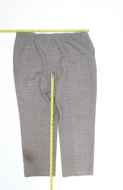 Classics Petite Grey Check Cropped Trousers Women’s Size P