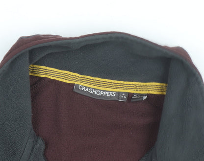 Craghoppers Men's Burgundy Fleece 1/2 Zip Windproof Jacket Size M