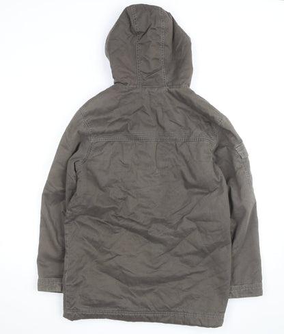 Old Navy Men's Brown Hooded Parka Jacket XL Cotton Lined