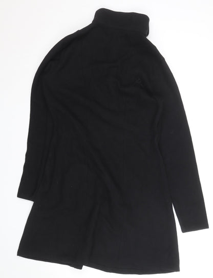 Marks and Spencer Women Black Size 12 A-Line Fleece Dress