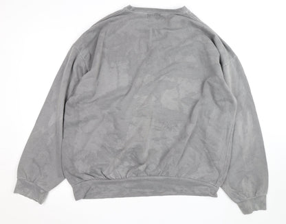 Topman Men’s Grey Berlin Crew Neck Pullover Sweatshirt Size L