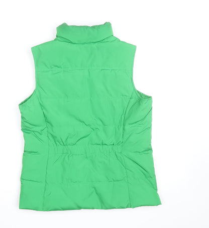 Lands' End Women's Green Petite Puffer Waistcoat Size S