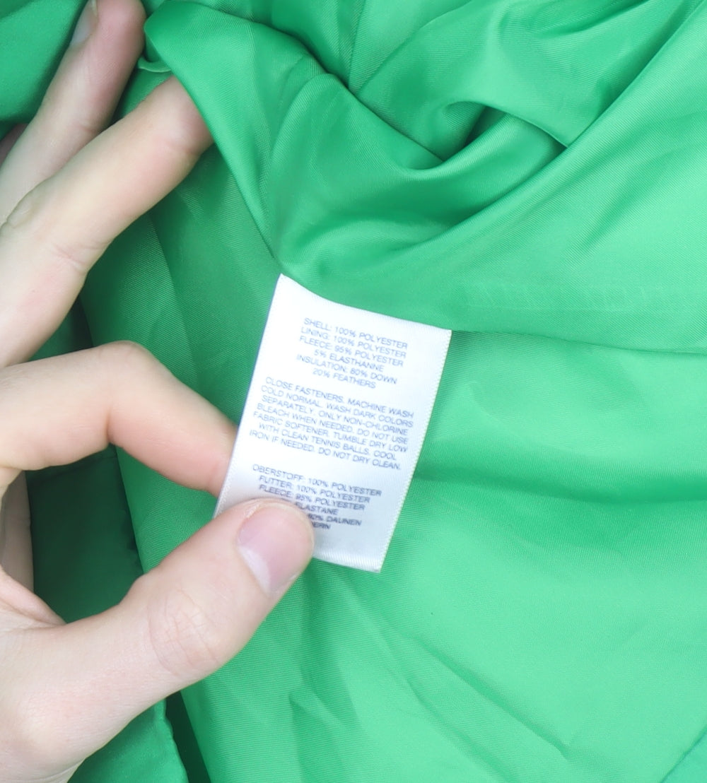 Lands' End Women's Green Petite Puffer Waistcoat Size S