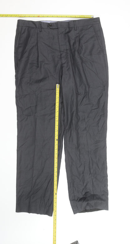 Marks and Spencer Grey Wool Dress Pants Women’s Size 15 Pleated