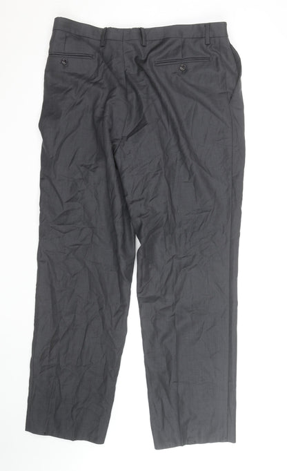 Marks and Spencer Grey Wool Dress Pants Women’s Size 15 Pleated