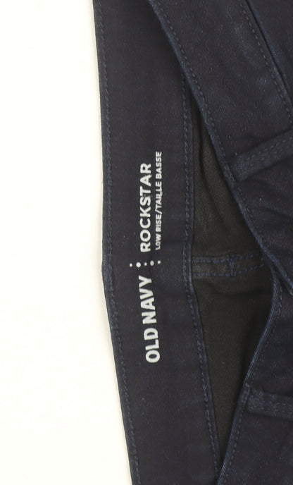 Old Navy Women’s Blue Skinny Low Rise Rockstar Jeans Size 4