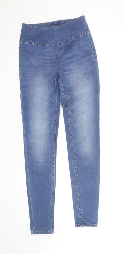 Pieces Women's Blue High Rise Jeggings Size S Slim Fit Denim