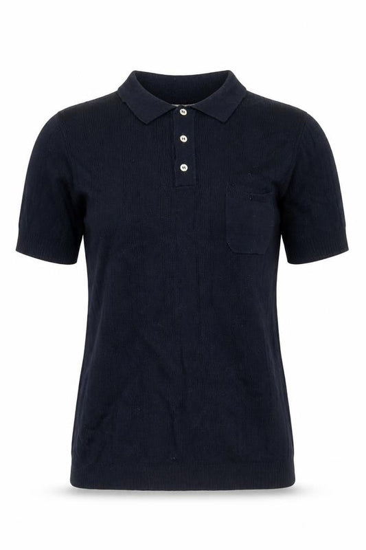 Marks and Spencer Kestin Hare Womens Navy Small Polo Shirt Cotton Knit