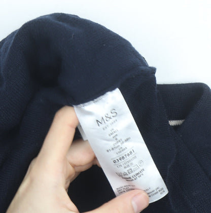 Marks and Spencer Kestin Hare Womens Navy Small Polo Shirt Cotton Knit