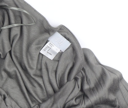 H&M Women’s Grey Ruched Bodycon Dress Size 8 3/4 Sleeve Pullover