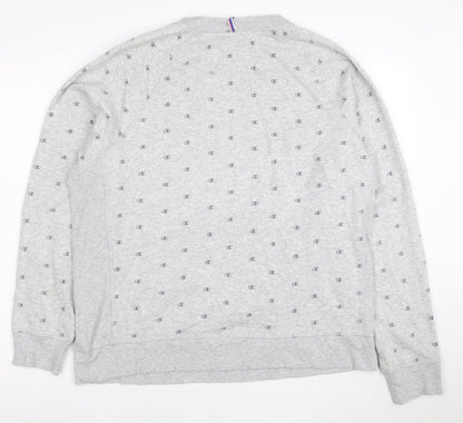 Champion Womens Grey Logo Sweatshirt XL Comfortable Casual