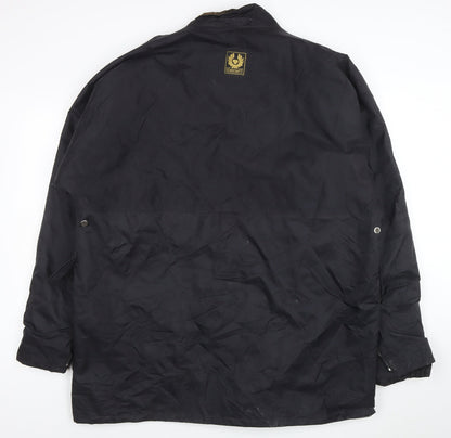 Belstaff Men's Black XL Waterproof Parka Jacket Nylon Outdoor
