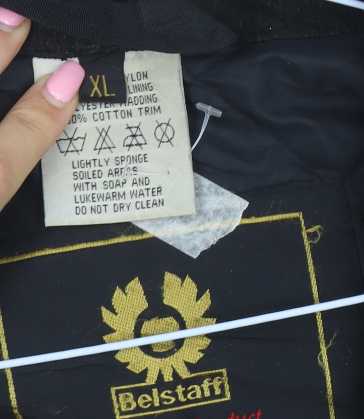 Belstaff Men's Black XL Waterproof Parka Jacket Nylon Outdoor