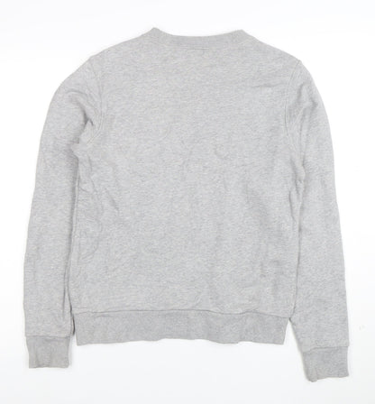 Reebok Womens Grey XS Pullover Sweatshirt with Logo Print