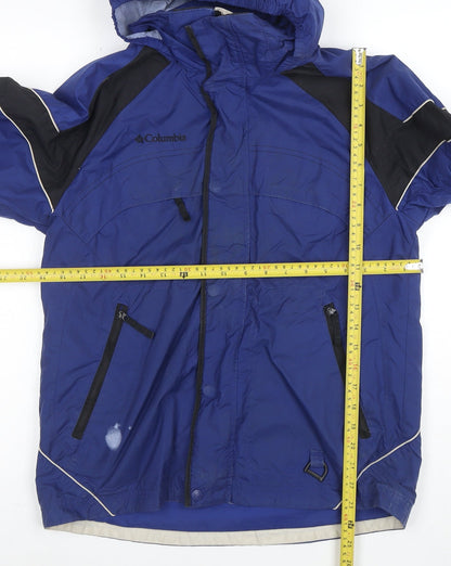 Columbia Boys Blue Hooded Waterproof Parka Jacket 14-16 Years
