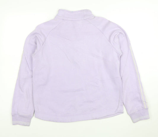 Adidas Women Lilac 1/4 Zip Pullover Sweatshirt Size 18 Cotton Blend