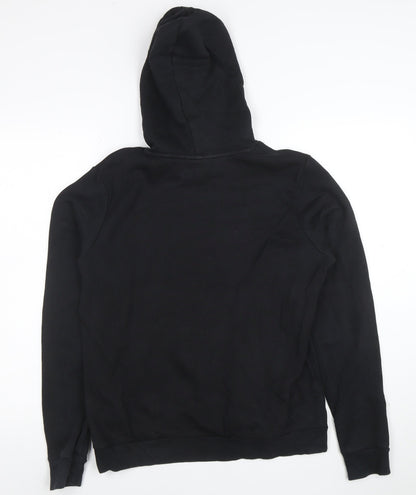 Puma Women's Black Size 14 Pullover Hoodie with Logo Print