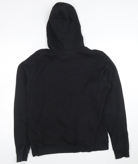 Puma Women's Black Size 14 Pullover Hoodie with Logo Print