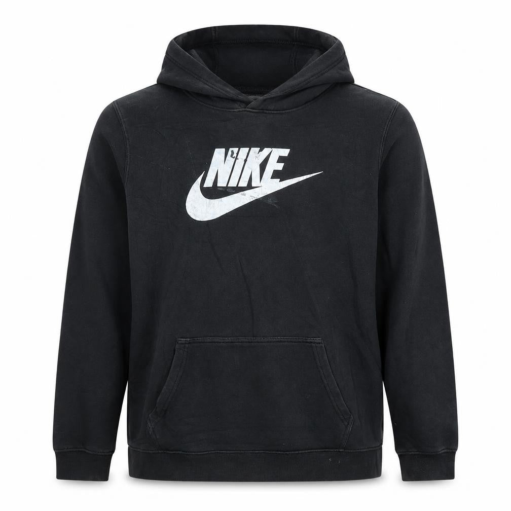 Nike Boys Black XL Pullover Hoodie with Logo Print 13-15 Years