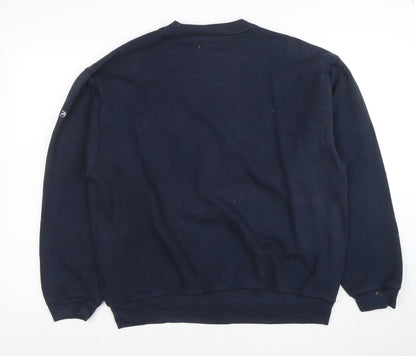 Reebok Men's Blue Embroidered Logo Sweatshirt Size M Pullover