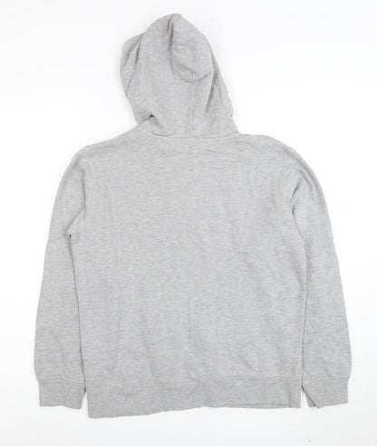 Champion Boys Grey Pullover Hoodie Size 7 Cotton Blend Logo Sweatshirt