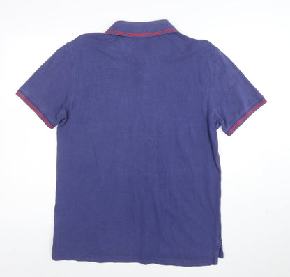 Lee Men's Blue Regular Fit Cotton Polo Shirt Size M