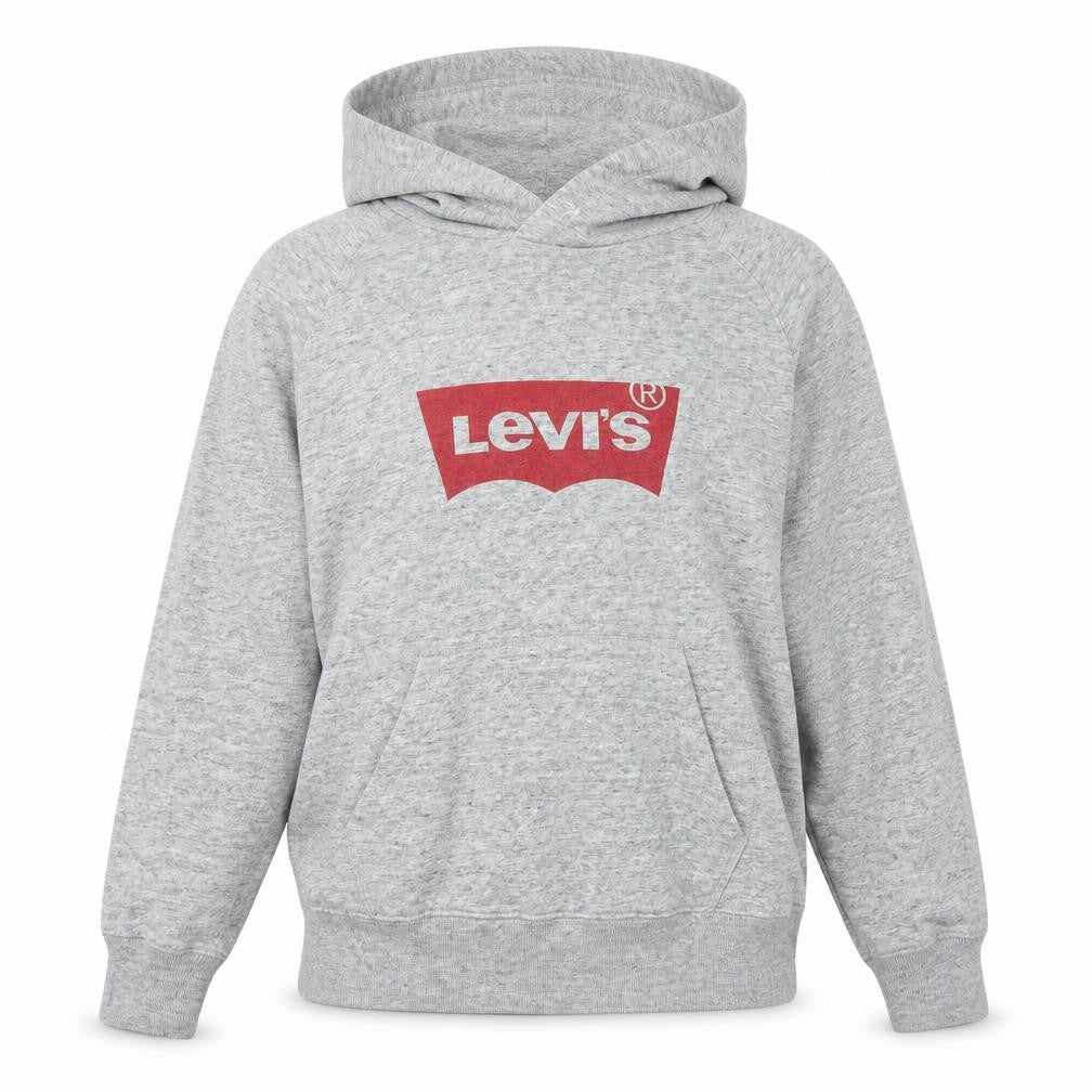 Levi's Women's Grey Pullover Hoodie Small Logo Cotton Blend