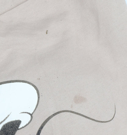 Disney Mickey Mouse Womens Beige Pullover Hoodie XS Reserved