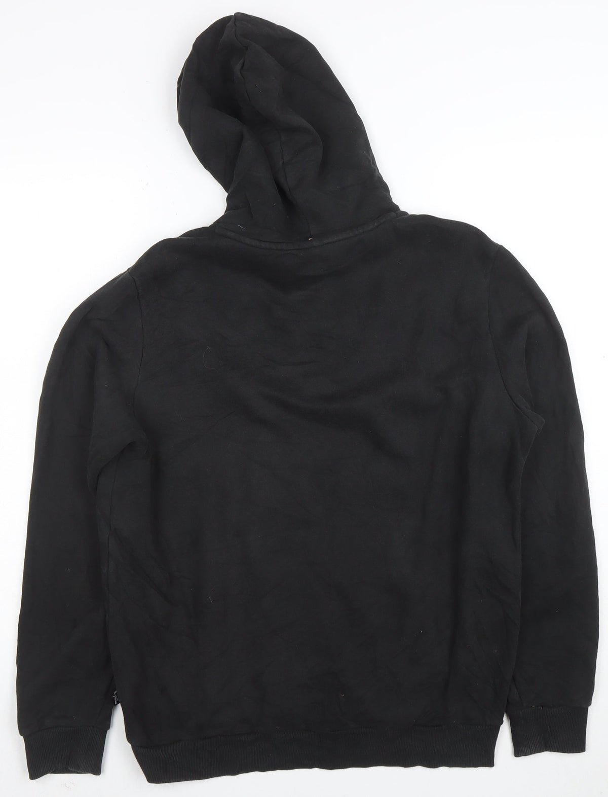 Puma Mens Black Small Pullover Hoodie with Red Logo