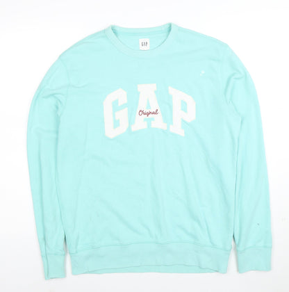 GAP Men's Blue Logo Crew Neck Sweatshirt Size S