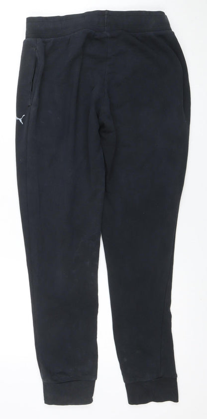 Puma Womens Black Jogger Trousers Size M Regular Fit