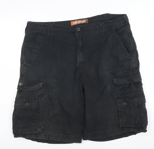 Lee Dungarees Men's Black Cargo Shorts Size 38 Regular Fit