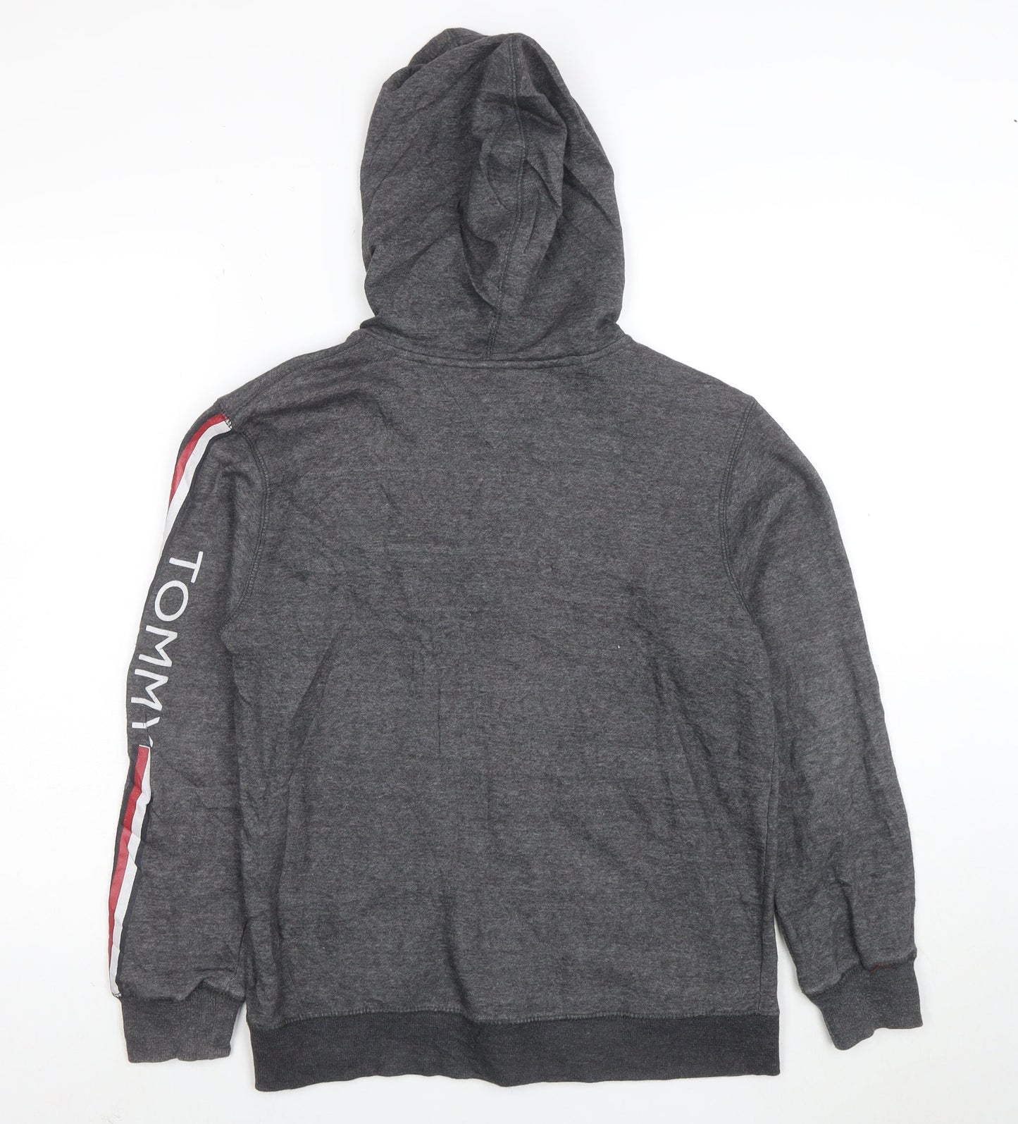 Tommy Hilfiger Women Grey Full Zip Hoodie Size 16 Classic Fit