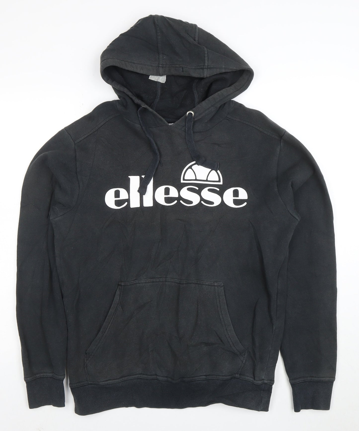 Ellesse Womens Black Pullover Hoodie Medium Cotton Blend Logo